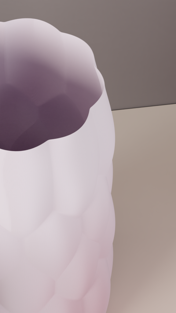 Puffed pleated sculptural vase – view 15
