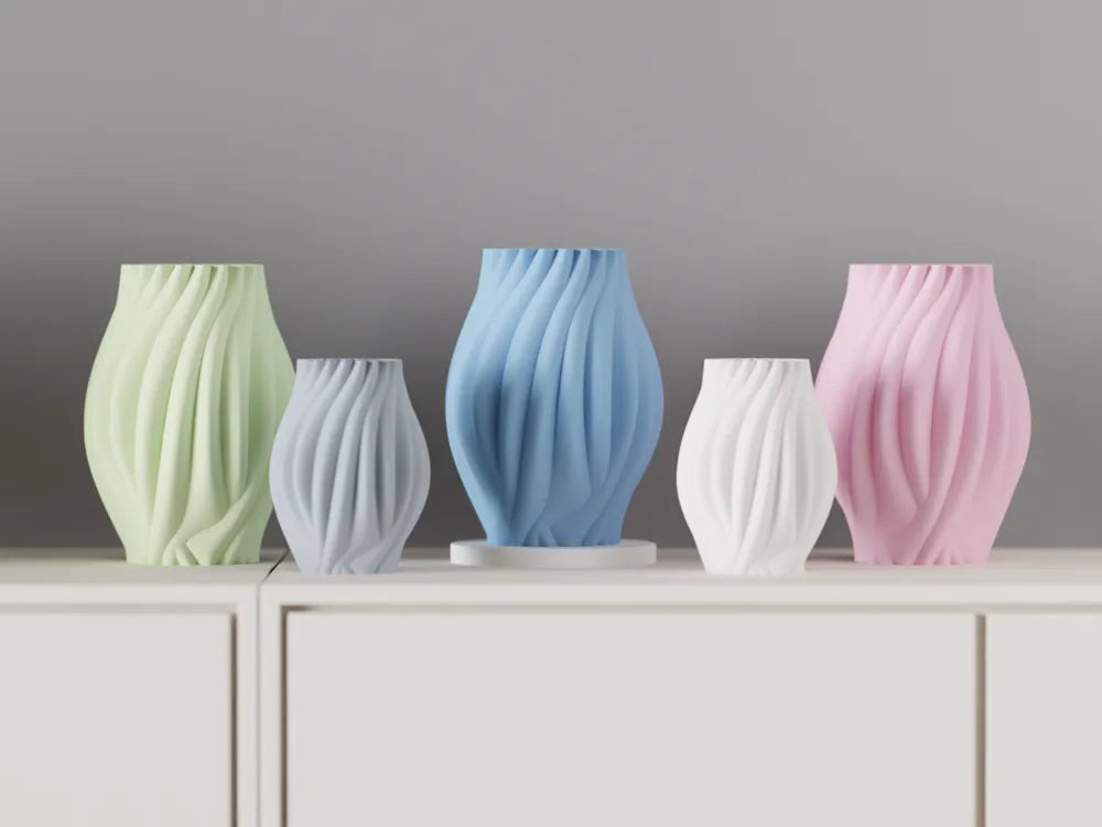 Modern organic quick print vase view 1