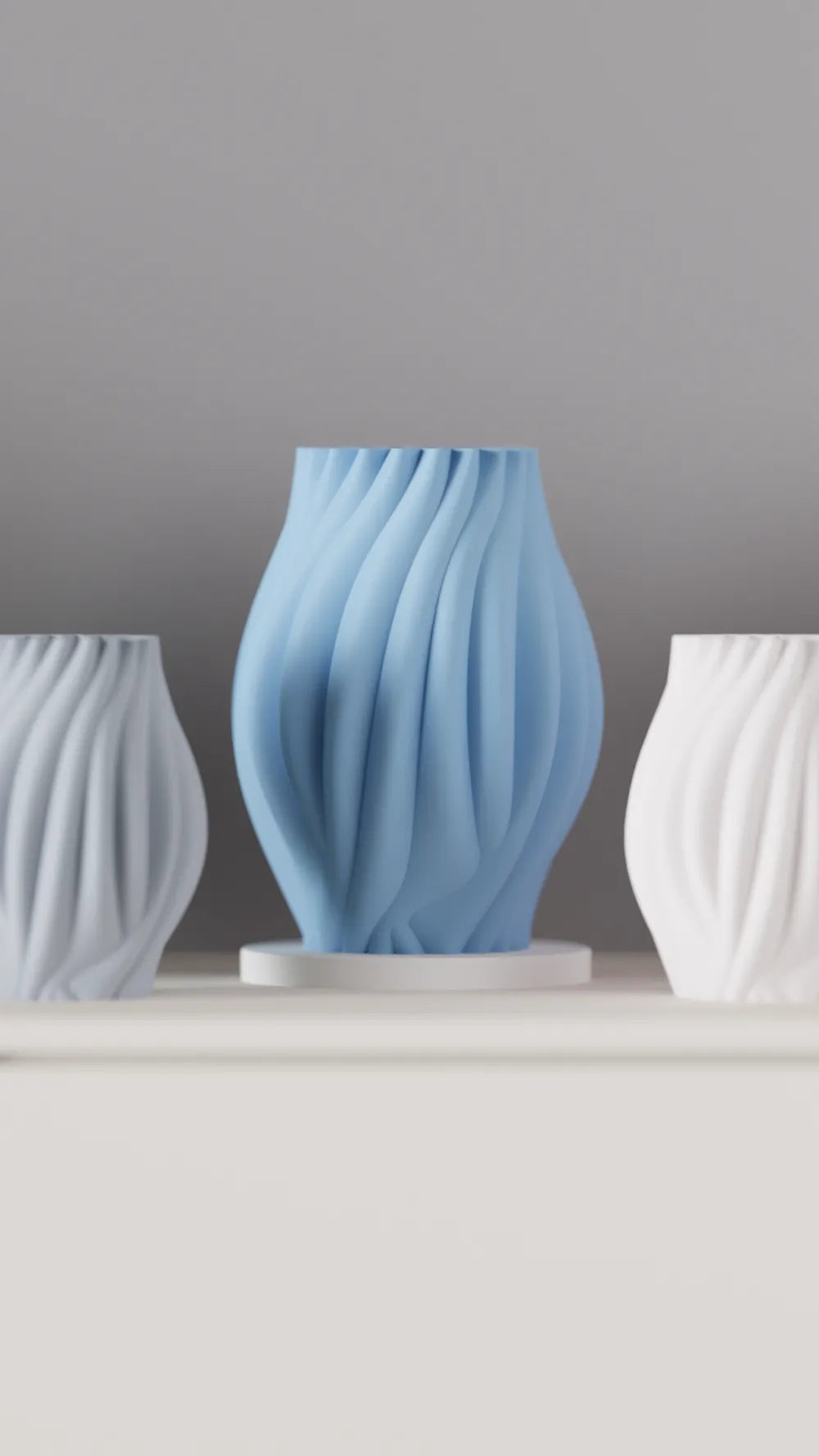 Modern organic quick print vase view 11