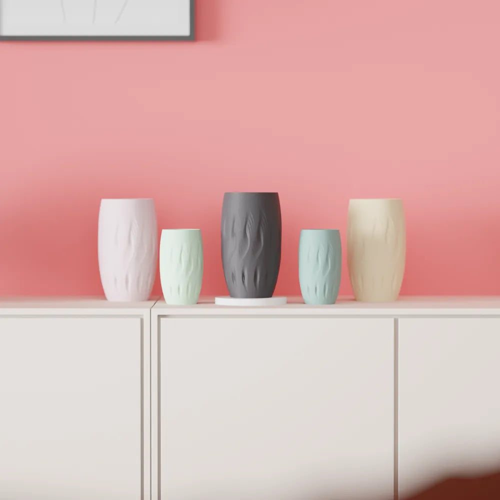 Modern flame pattern vase view 5