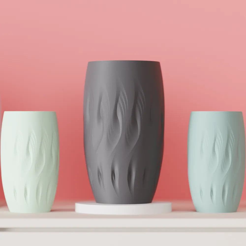 Modern flame pattern vase view 9