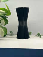 Elegant tapered ribbed vase view 4