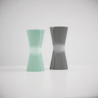 Elegant tapered ribbed vase view 6