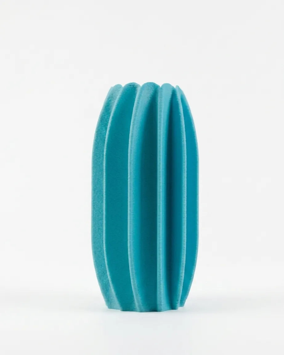 Modern finned vase view 6