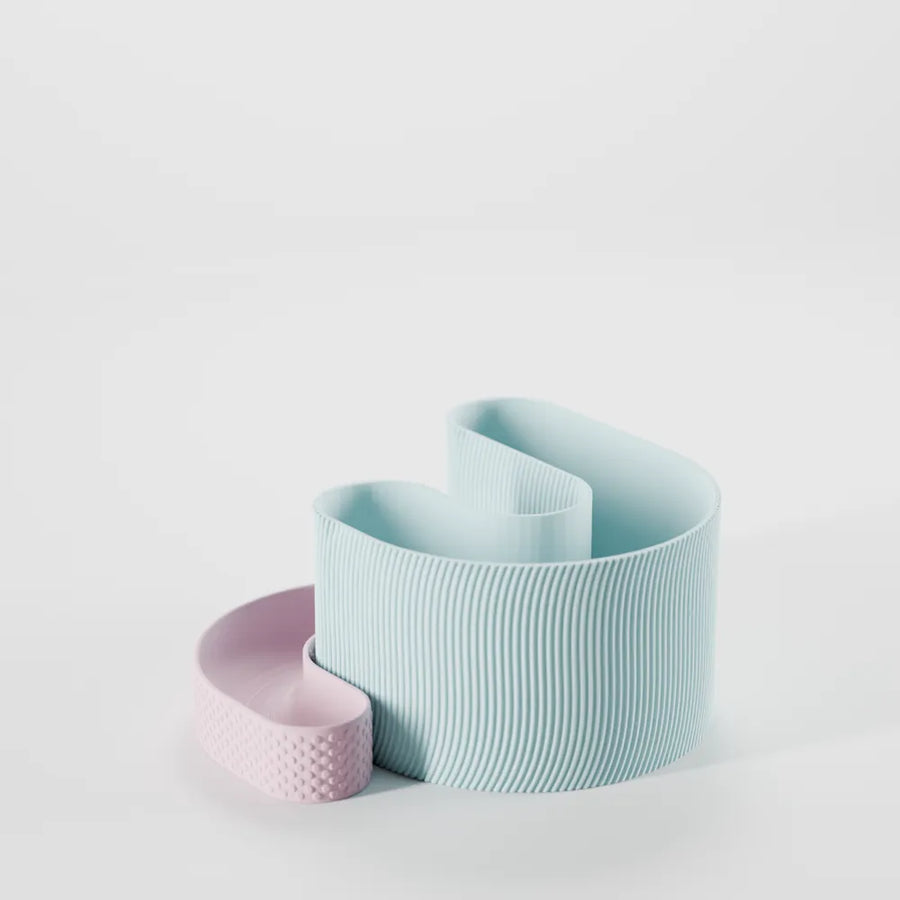 Modern interlocking desktop organiser view 2