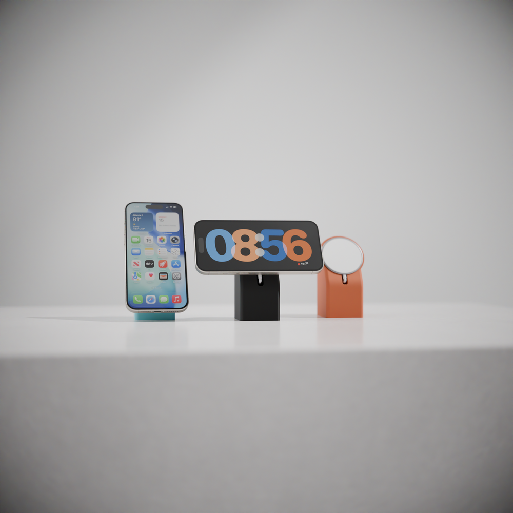 BlockDock minimal MagSafe stand – front view