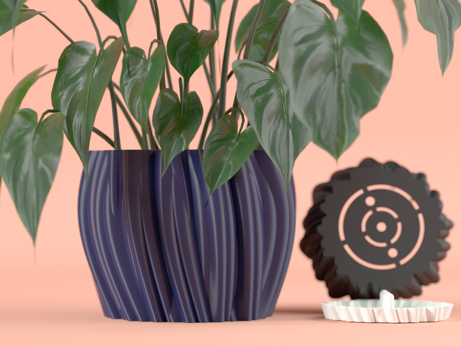 Root – Modern Planter with Drip Tray – view 1