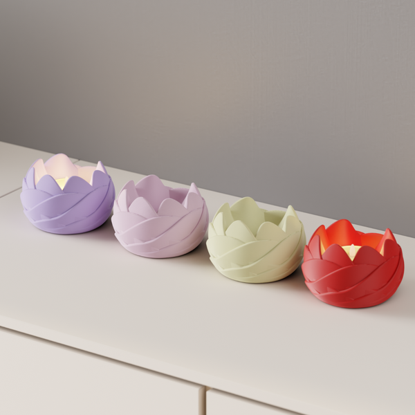 Roselle – Rose-Inspired LED Tealight Holder