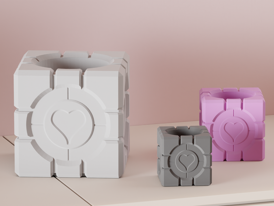 Sway – Companion Cube Planter – view 1