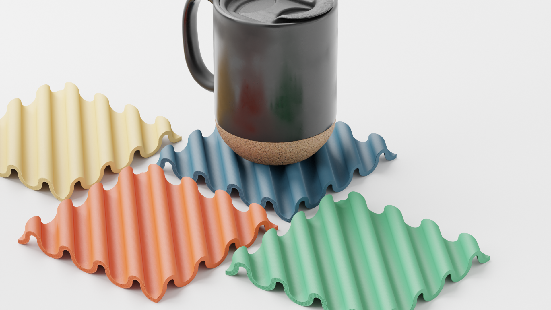 Satisfying Drinks Coaster. Stackable Design