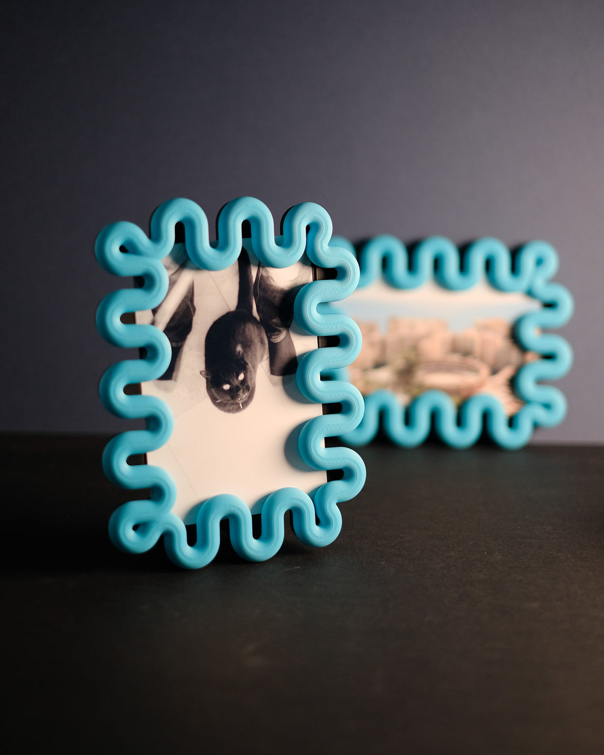 Wibble photo frame displayed in portrait orientation