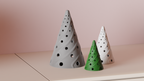 Wisp Christmas tree LED tealight shade in white and green